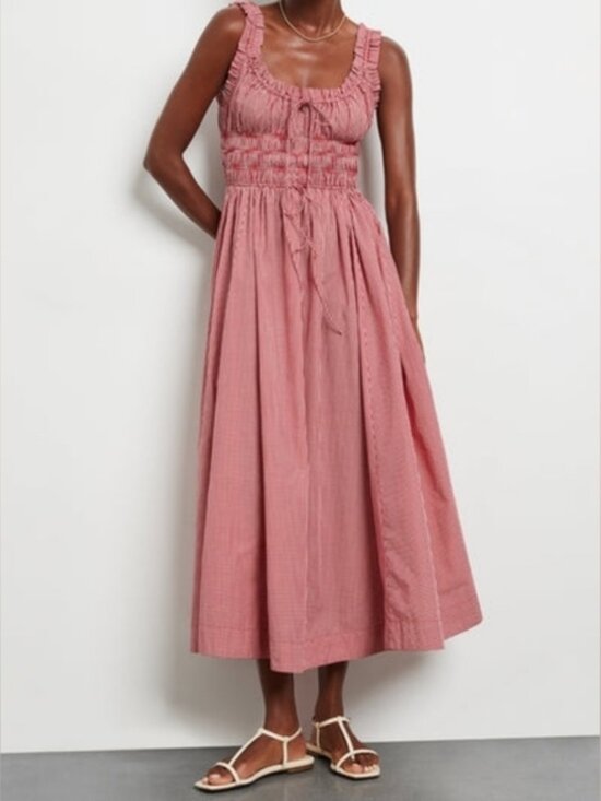 Doen Dresses & Skirts - Doen Emmaretta in cerise paris gingham, large